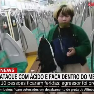 Japão tem ataque com ácido e faca dentro do metrô | CNN Domingo