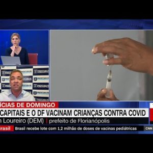Prefeito de Florianópolis diz que pretende vacinar 90% da cidade nos próximos dias | CNN DOMINGO