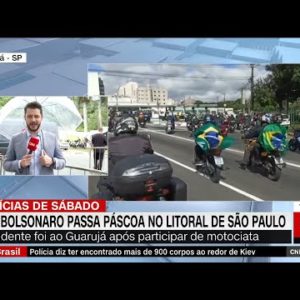 Jair Bolsonaro passa Páscoa no litoral de São Paulo | CNN SÁBADO