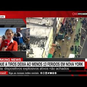 Repórter da CNN Brasil mostra movimentação policial após ataque a tiros em Nova York | LIVE CNN