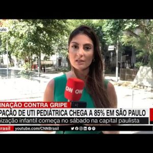Ocupação de UTI pediátrica chega a 85% em São Paulo | LIVE CNN