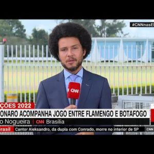Bolsonaro acompanha partida entre Flamengo e Botafogo em Brasília | CNN SÁBADO