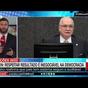 Fachin diz que respeitar resultado das eleições é inegociável na democracia | CNN 360°
