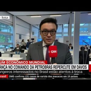 Mudança no comando da Petrobras repercute em Davos | LIVE CNN
