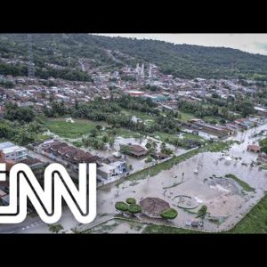 Rios transbordam e alagam cidades devido a temporal em Alagoas | CNN DOMINGO
