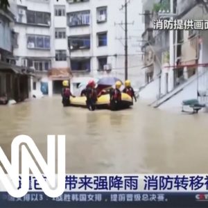 Fortes chuvas atingem províncias no sul da China | LIVE CNN