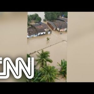 Rios transbordam e alagam cidades após temporal em Alagoas | CNN SÁBADO