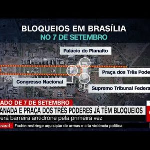 Esplanada e Praça dos Três Poderes já têm bloqueios para o 7 de Setembro | CNN 360°