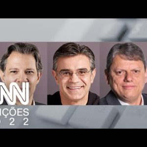 Ipec para governo de SP: Haddad tem 36%; Tarcísio, 21%; e Rodrigo, 14% | CNN PRIME TIME